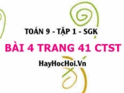 Bài 4 trang 41 Toán 9 tập 1 Chân trời sáng tạo